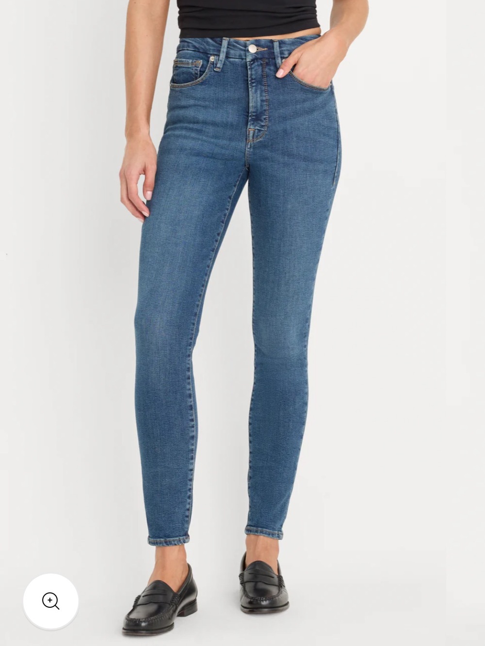 Good American Skinny Jeans in Medium Blue Wash